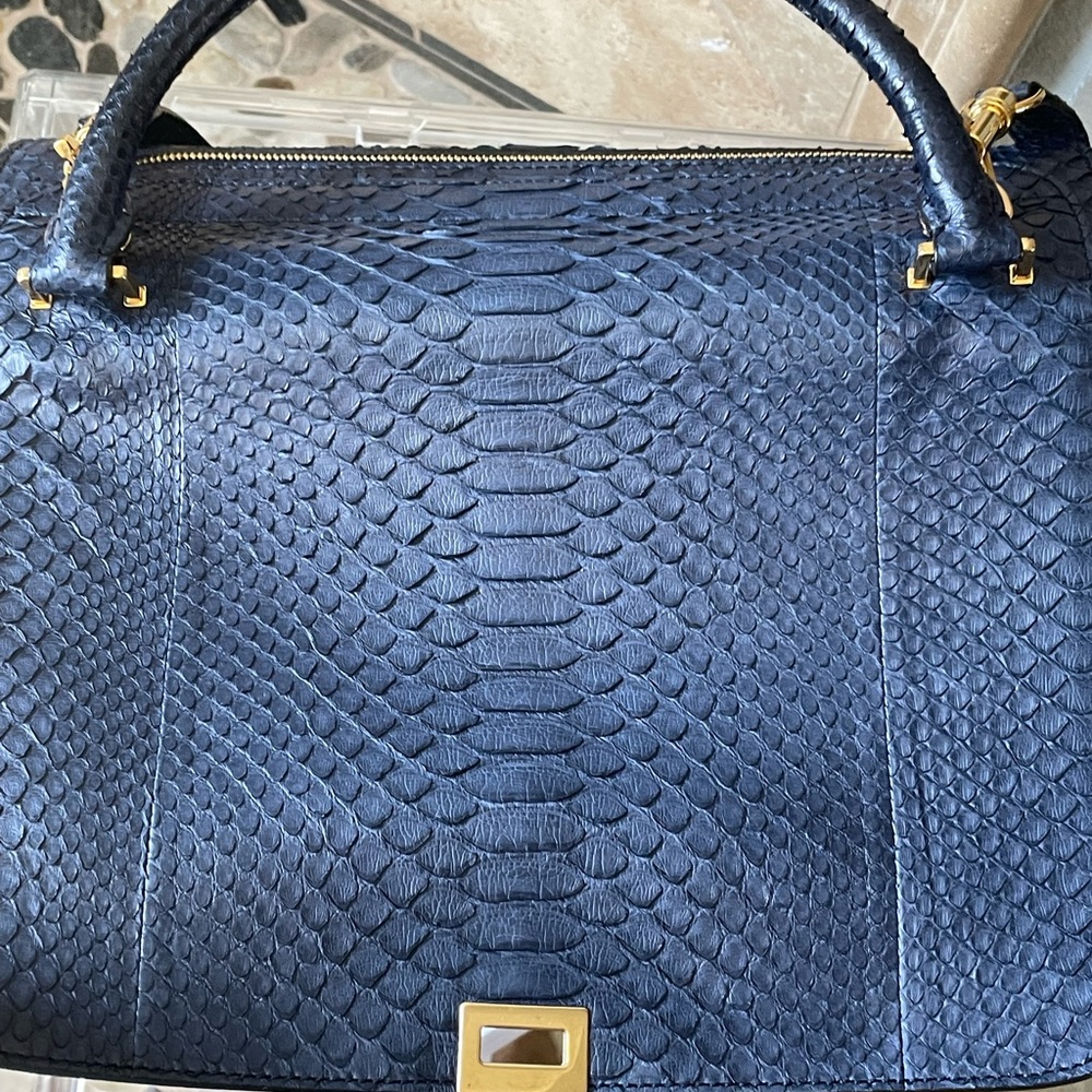 CÉLINE Python Trapeze Bag - Picture 7 of 8